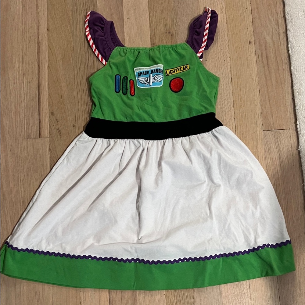 Kids Space Ranger Costume Dress - Green and White